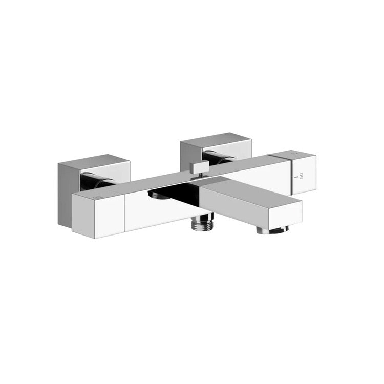 Gessi Thermostatischer Außen-Wannenmischer, mit automatischem Umsteller Bad/Dusche, Chromoberfläche RETTANGOLO 20111#031