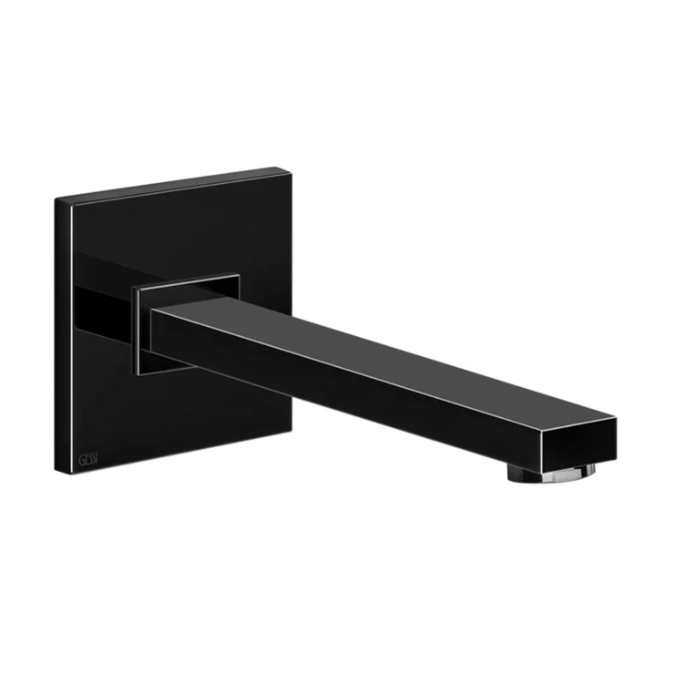 Gessi Rechteckig Wandmund, Oberfläche schwarz Metall PVD RETTANGOLO 20114#706