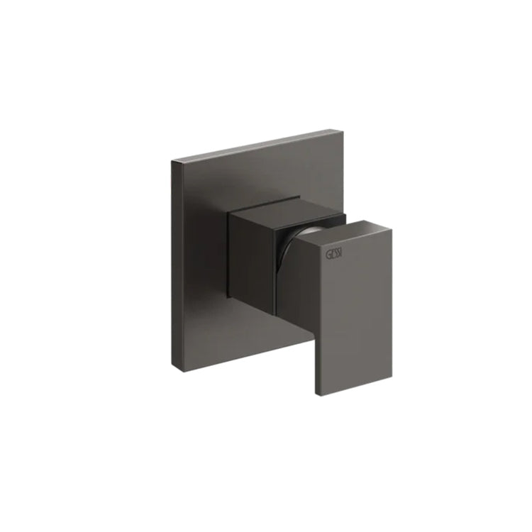 Gessi Wandmischer 1 Ausgang, Oberfläche schwarz Metall gebürstet PVD RETTANGOLO 20119#707