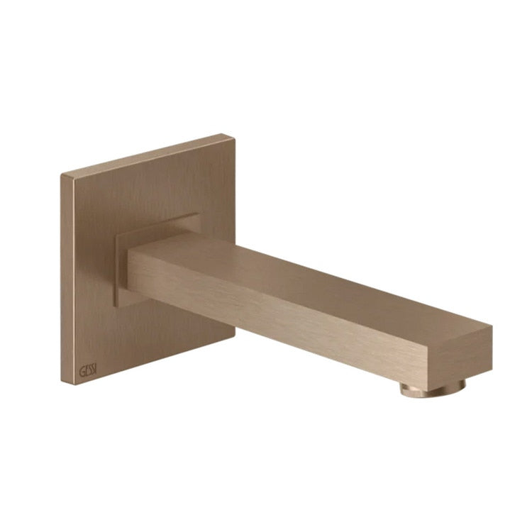 Gessi Rechteck K Wannenrand an der Wand, Oberfläche Copper Brushed PVD RETTANGOLO K 20120#708