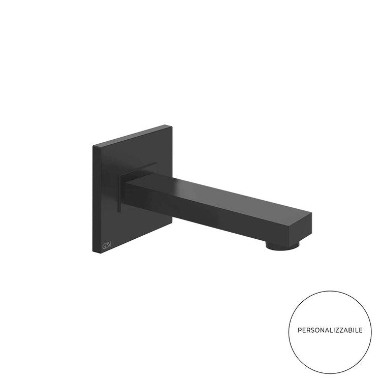 Gessi Rettangolo Wandbecken, Beckenauslass anpassbare Länge, Schwarz matt RETTANGOLO 20121#299