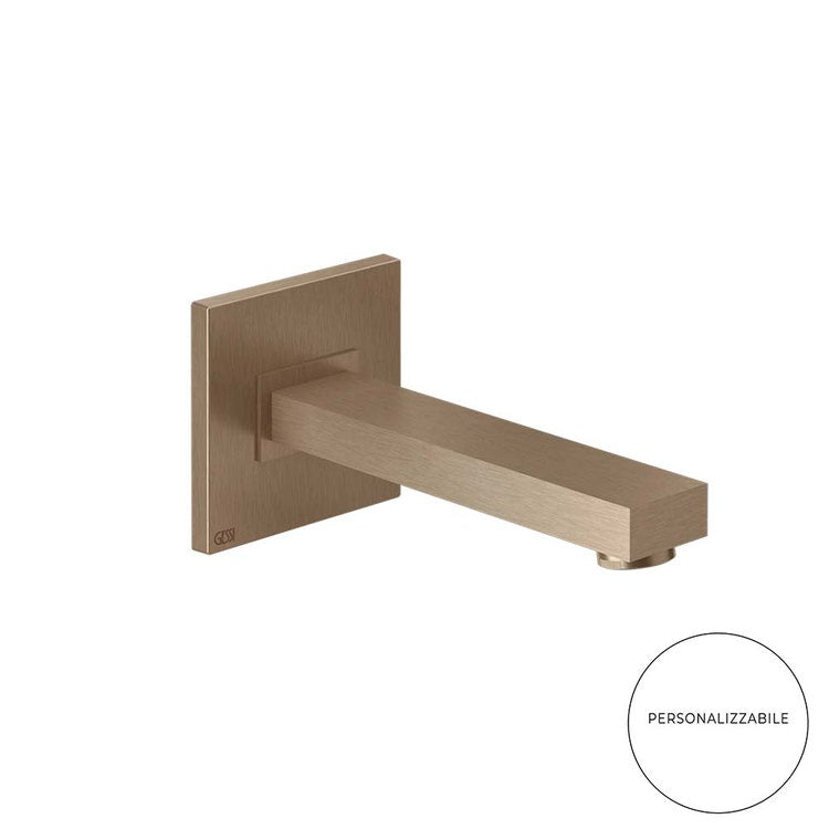 Gessi Wandbassin, Bassinöffnung anpassbare Länge, Oberfläche Copper Brushed PVD RETTANGOLO 20121#708