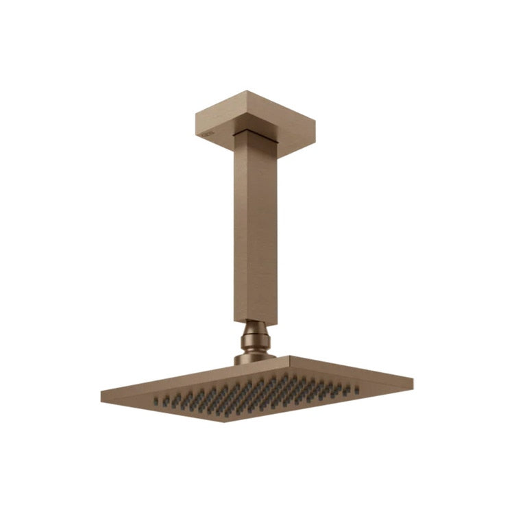 Gessi Anti-Kalk-Deckenbrause, schwenkbar, Oberflächenfinish Copper Brushed PVD RETTANGOLO 20151#708