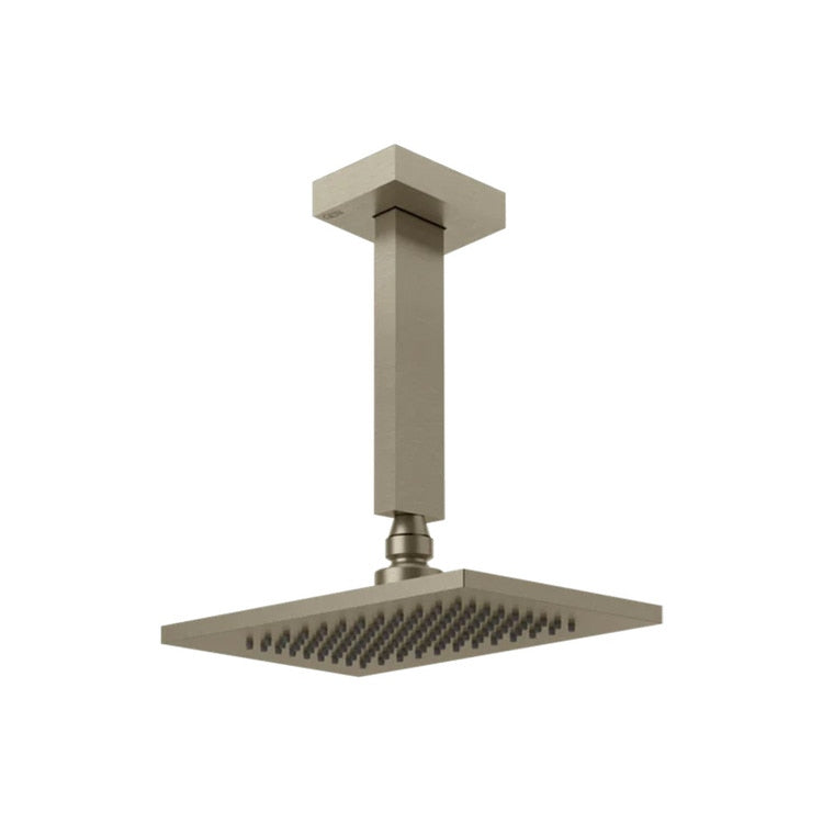 Gessi Duschkopf kalkfrei, an der Decke verstellbar, Finish Finox RETTANGOLO 20151#149