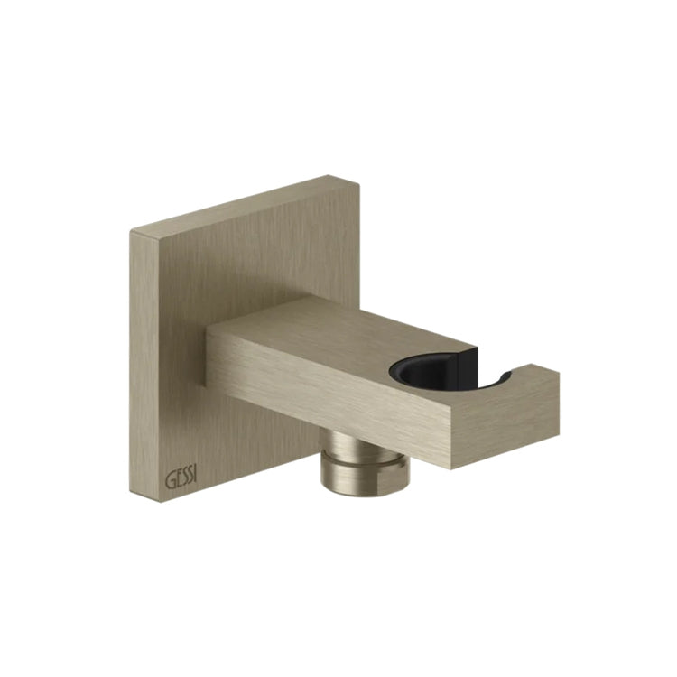 Gessi Wasseranschluss mit Brausehalter, Finox-Finish SHOWER 20161#149
