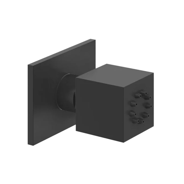 Gessi Seitlich verstellbarer Duschkopf, schwarze XL-Ausführung WELLNESS 20172#299