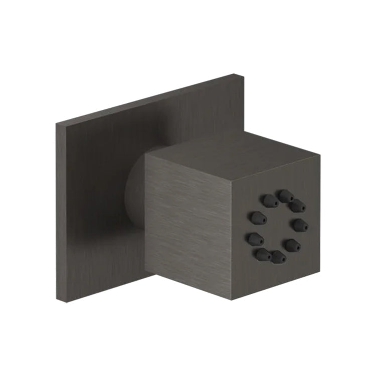 Gessi Seitlich schwenkbarer Duschkopf, Oberfläche Black Metal Brushed WELLNESS 20172#707