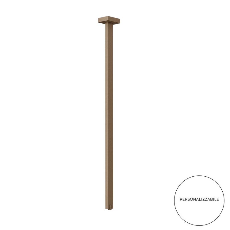Gessi Deckenauslauf rechteckig, höhenverstellbar, Oberflächenfinish gebürstetes Kupfer PVD RETTANGOLO 20199#708