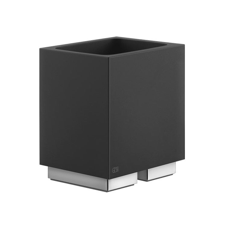 Gessi Schwarzes Aufsatzglas, Chromoberfläche Accessories 20832#031