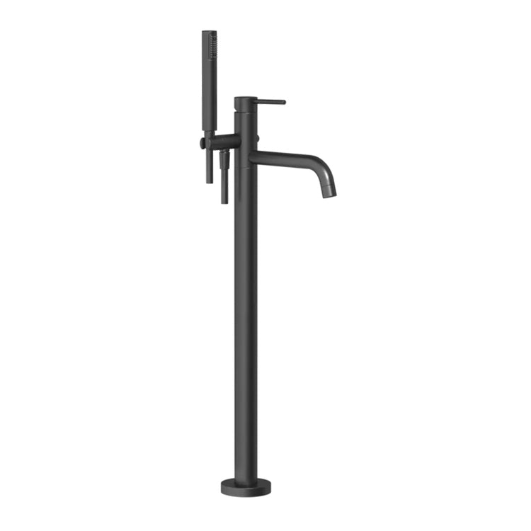 Gessi Standarmatur Außen für Badewanne mit Handbrause, ohne Einbaukörper, Schwarz matt TORTONA 24943#299