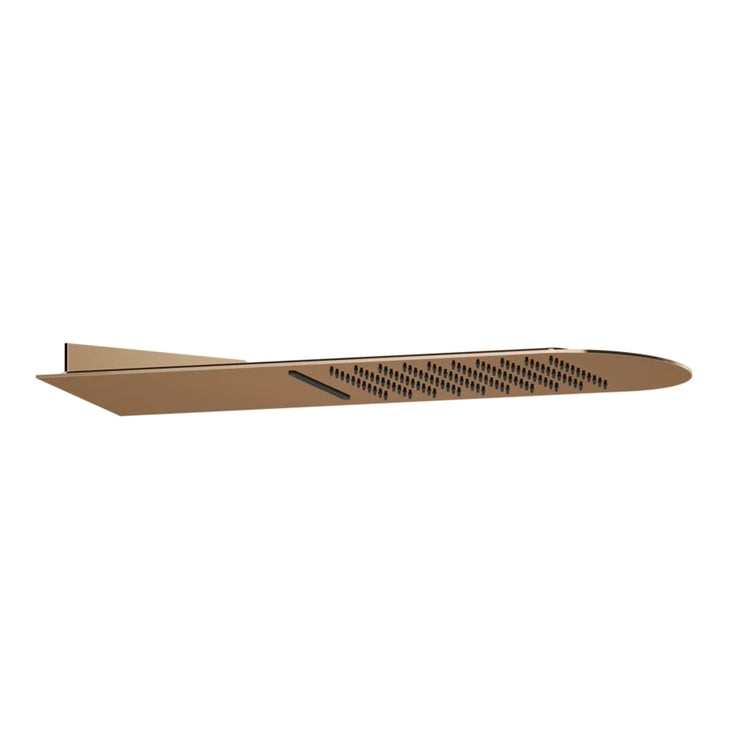 Gessi Wand-Multifunktionssystem Tondo 200 mit Regen-/Kaskadenfunktionen, Kupfer PVD-Finish WELLNESS 33053#030