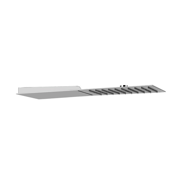 Gessi Multifunktions-Wandsystem Quadro 200 mit Regen-/Wasserfallfunktionen, Spiegelstahl-Finish WELLNESS 33063#238