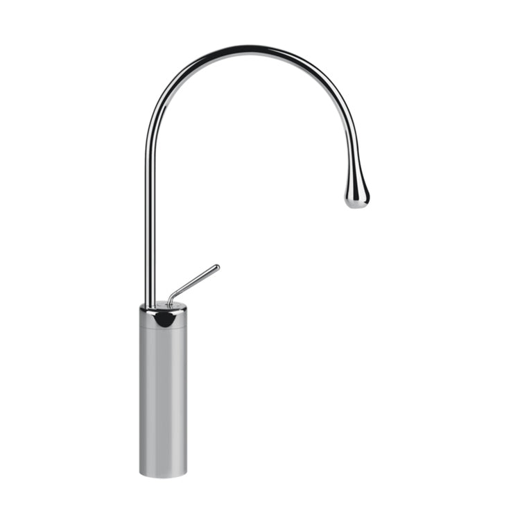 Gessi Hochwaschbeckenmischer H. 53 T. 29 cm, ohne Ablauf, mit Anschlussflexschläuchen, Chromoberfläche GOCCIA 33609#031