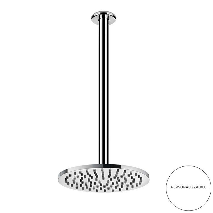 Gessi Duschbrausekopf mit Kalkschutz, für die Decke, schwenkbar und anpassbar, Ø 20,2 cm, Chromoberfläche GOCCIA 33664#031