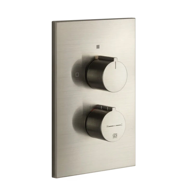 Gessi Thermostat-Einhebelmischer mit 1 Ausgang, ohne Unterputzkörper, Oberfläche Finox gebürstetes Nickel EMPORIO SHOWER 38792#149
