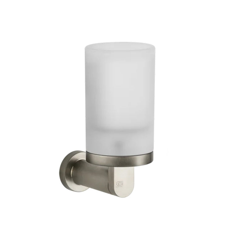 Gessi Wand-Glashalter, aus satiniertem Glas, Finish Finox gebürstetes Nickel EMPORIO ACCESSORI 38809#149
