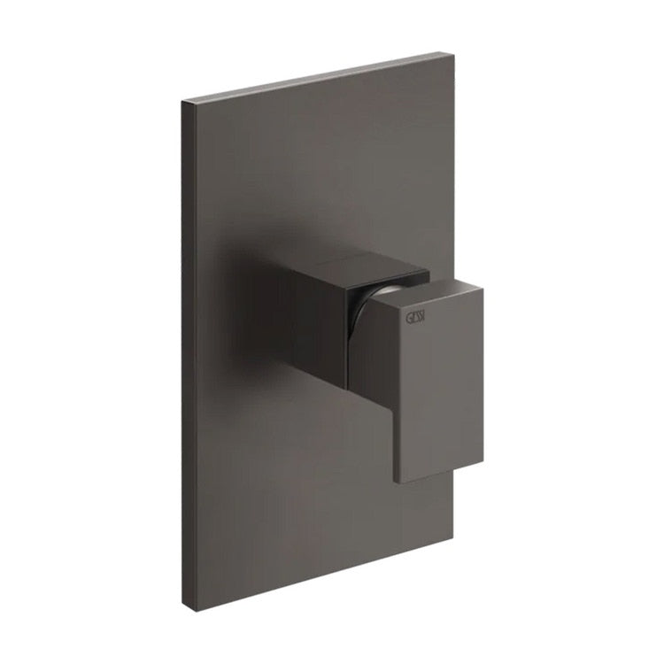 Gessi Wand-Duschmischer mit 1 Ausgang, ohne Unterputzkörper, Oberfläche Black Metal Brushed PVD RETTANGOLO 44602#707