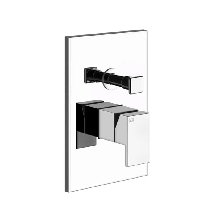 Gessi Wand-Duschmischer mit 2 Ausläufen, mit automatischem Bad/Dusche-Umsteller, ohne Unterputzkörper, Chrom-Finish RETTANGOLO 44604#031