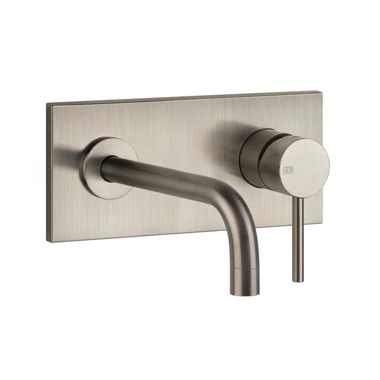 Gessi Wandmischer T. 22 cm, 2 Ausgänge, mit automatischem Bad/Dusche-Umschalter, Oberfläche finox gebürstetes Nickel TORTONA 44827#149