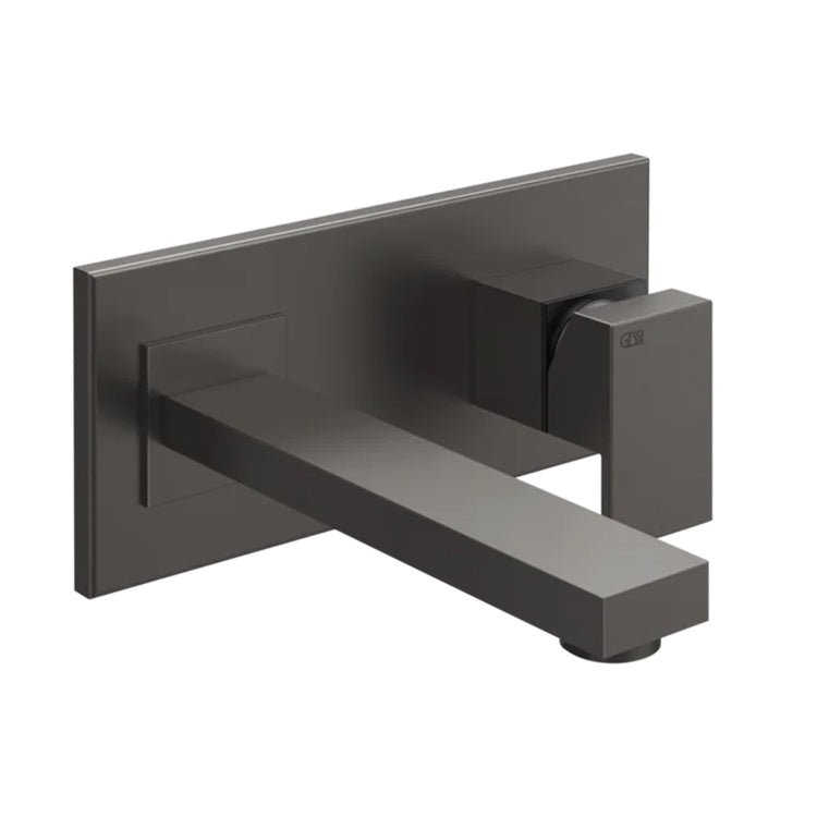 Gessi Wandmischer T. 22 cm, ohne Abfluss, Oberfläche Black Metal Brushed PVD RETTANGOLO 44836#707