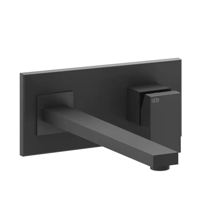 Gessi Wandmischer T. 27 cm, ohne Ablauf, schwarze Farbe matt Finish RETTANGOLO 44838#299
