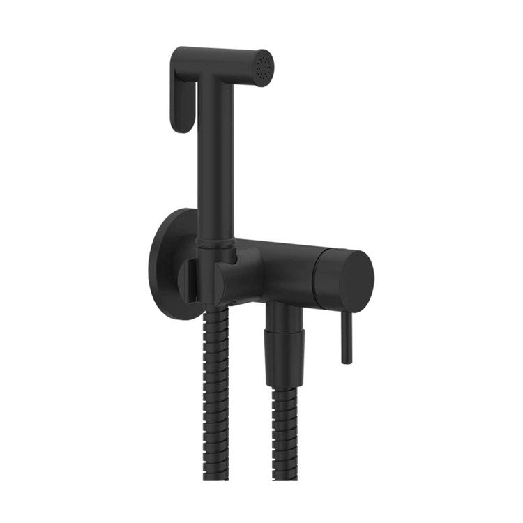 Gessi Wandhandbrause mit Absperrventil, mit Mischbatterie, Farbe Schwarz, matt Finish SHOWER 45130#299