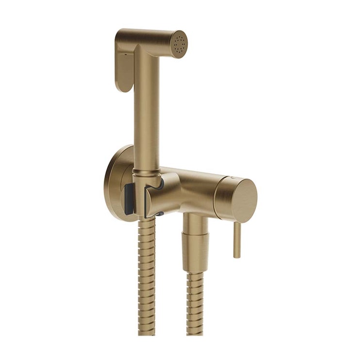 Gessi Wandbrause-Absteller, mit Mischer, Ausführung Warm Bronze gebürstet PVD SHOWER 45130#726