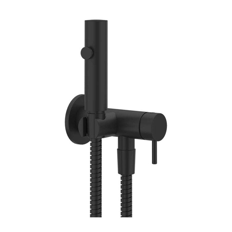 Gessi Brausekopf mit Absperrfunktion, mit Mischer, Schwarz matt SHOWER 45131#299