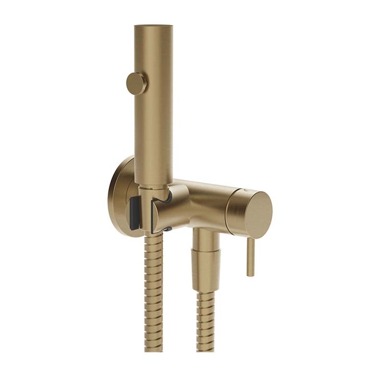 Gessi Handbrause mit Absperrfunktion, mit Mischer, Ausführung Warm Bronze gebürstet PVD SHOWER 45131#726