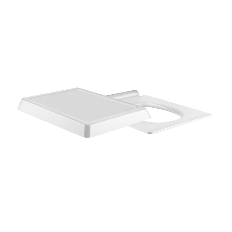 Gessi Sitz aus duroplastischem Gessi für WC 46753, Weiß, glänzende Oberfläche, Chromoberfläche 46757#031