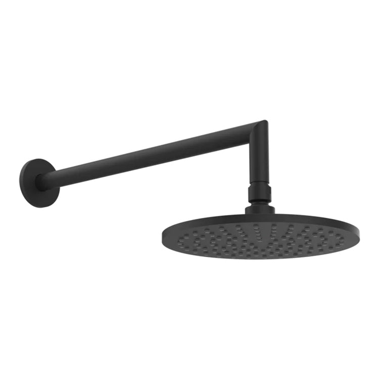 Gessi Duschbrausekopf Kalkschutz, wandmontiert, schwenkbar, Ø 20 cm, Schwarz matt EMPORIO SHOWER 47284#299