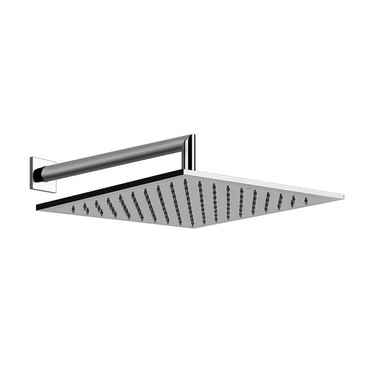Gessi Quadratischer Duschkopf 30 cm kalkabweisend für Dusche, an der Wand schwenkbar, Chromoberfläche EMPORIO SHOWER 47364#031