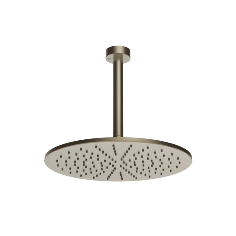 Gessi Duschkopf, kalkresistent, deckenmontiert, schwenkbar, Ø 30 cm, Oberfläche Finox gebürstetes Nickel EMPORIO SHOWER 47370#149