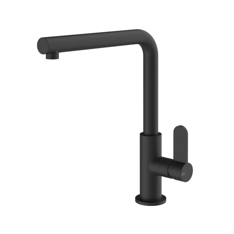 Gessi Einhandmischer mit drehbarem Auslauf, für Spüle, schwarze Farbe, matte Ausführung HELIUM 50105#299