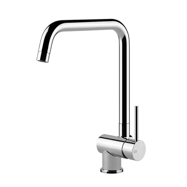 Gessi SU&GIU' Einhebelmischer unter dem Fenster, mit klappbarem schwenkbarem Auslauf, Chrom-Finish 50311#031