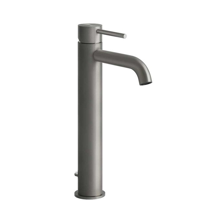 Gessi Waschtischarmatur H. 30 cm, mit Ablauf und Anschlussflexschläuchen, Oberfläche Steel Brushed 316 FLESSA 54004#239