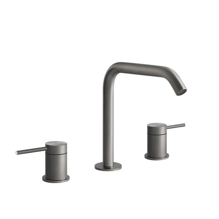 Gessi Waschbeckenarmatur H. 20 cm, drei Löcher, ohne Ablauf, mit Anschlussflexschläuchen, Oberfläche Copper Brushed PVD 316 FLESSA 54012#708