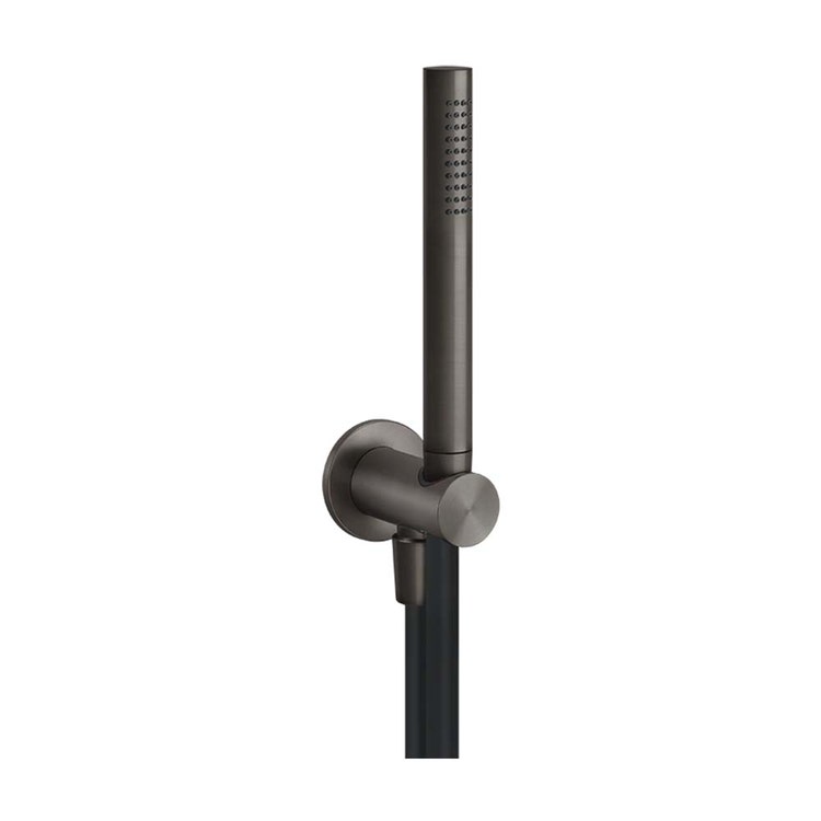 Gessi Duschset mit Wasseranschluss, kalkresistenter Brausekopf und 150 cm Schlauch, Warm Bronze gebürstet PVD 316 54023#726
