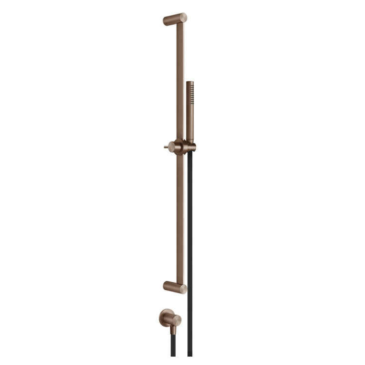 Gessi Schiebstange mit Wasseranschluss, Antikalk-Dusche und 150 cm Schlauch, Copper Brushed PVD Finish 316 54045#708