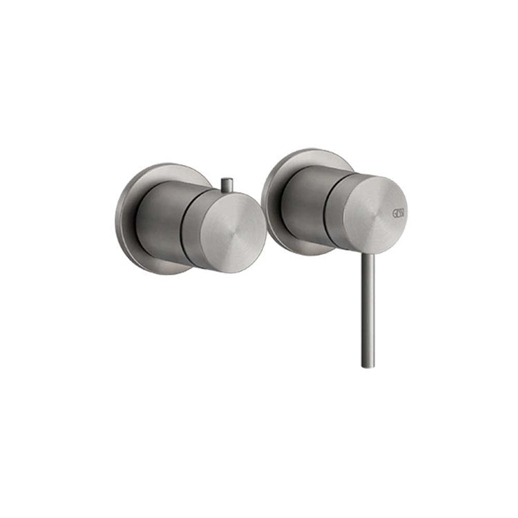 Gessi Fertigmontageset Duschmischer an der Wand 2 Wege, ohne Einbaukörper, Oberfläche Stahl gebürstet 316 54077#239