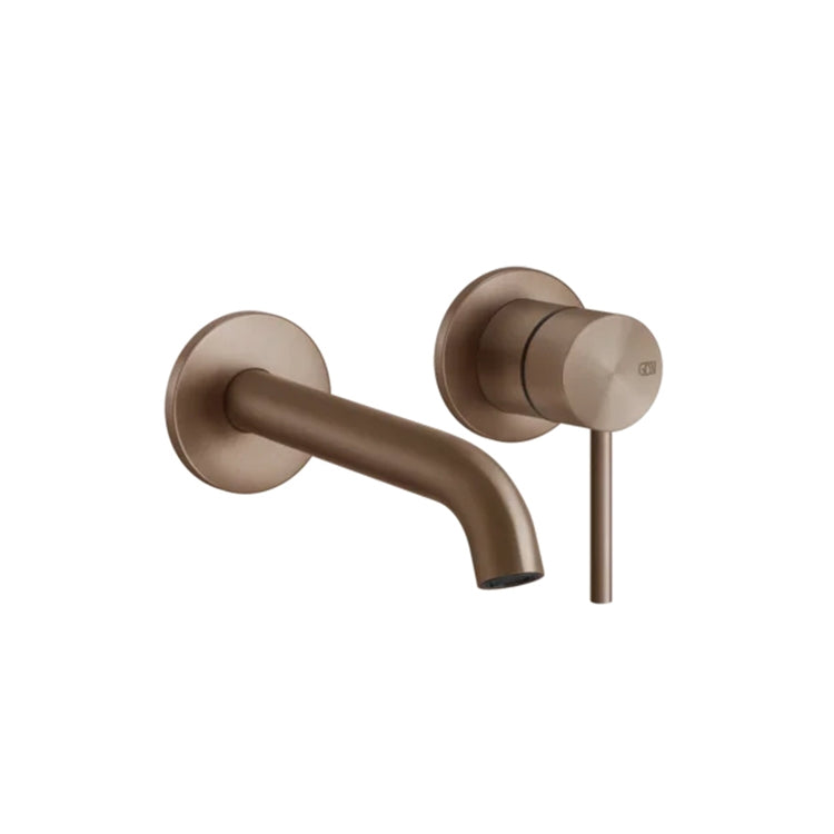Gessi Wand-Waschbeckenmischer mittlere Auslaufhöhe T. 15,6 cm, ohne Ablauf, Oberfläche Copper Brushed PVD 316 FLESSA 54083#708
