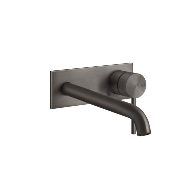 Gessi Waschbeckenmischer, wandmontiert, ohne Abfluss und ohne Einbaukörper, Finish Black Metal Brushed PVD 316 FLESSA 54090#707