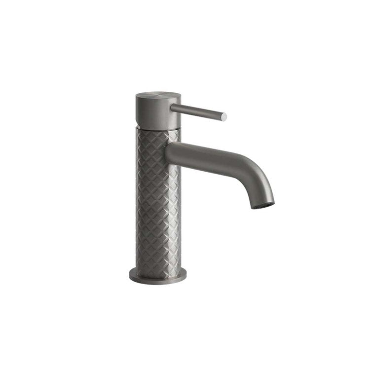 Gessi Waschtischarmatur ohne Ablauf mit Anschlussflexschläuchen, Finish steel brushed 316 INTRECCIO 54102#239