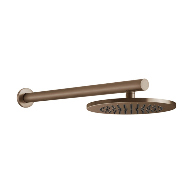 Gessi Runder Duschkopf Ø 22 cm, wandmontiert, verstellbar, Finish Copper Brushed PVD SHOWER 54149#708