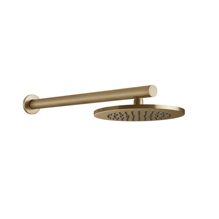 Gessi Runder Duschkopf Ø 22 cm, wandmontiert, verstellbar, Warm Bronze gebürstet PVD SHOWER 54149#726