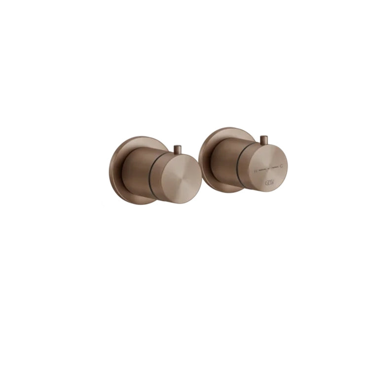 Gessi Thermostat-Duschmischer, Wandmontage, 2-Wege, ohne Einbaukörper, Oberfläche Kupfer gebürstet PVD 316 54234#708