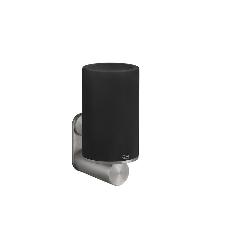 Gessi Wand-Glashalter schwarz, Oberfläche Steel Brushed 316 Accessories 54708#239