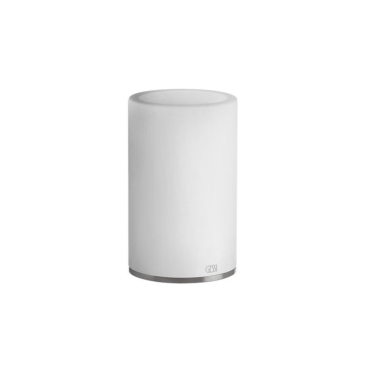 Gessi weißes Aufsatzbecher, gebürstete Stahloberfläche 316 Accessories 54731#239