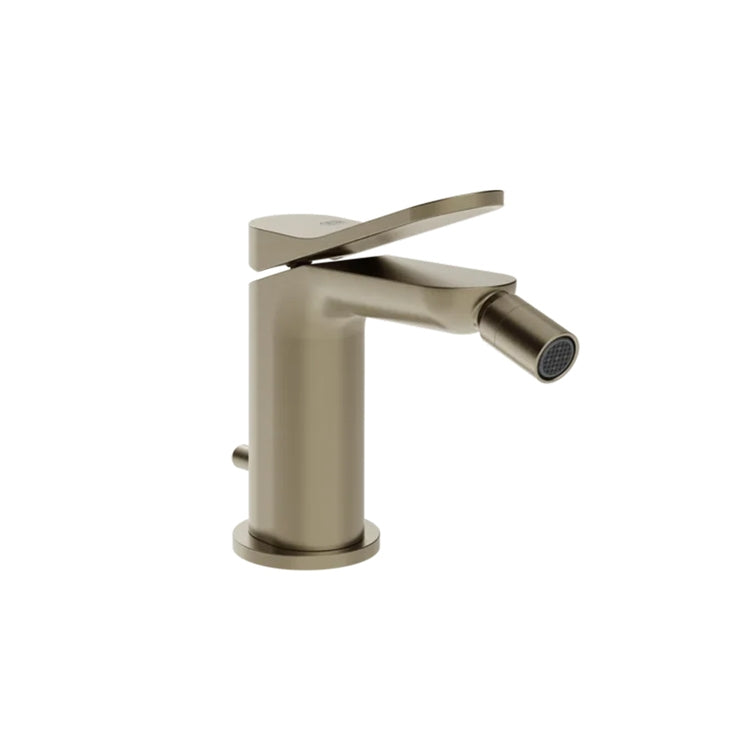 Gessi Bidetmischer, mit Ablauf und flexiblen Schläuchen, Oberfläche Finox gebürstetes Nickel MERAVIGLI 56007#149