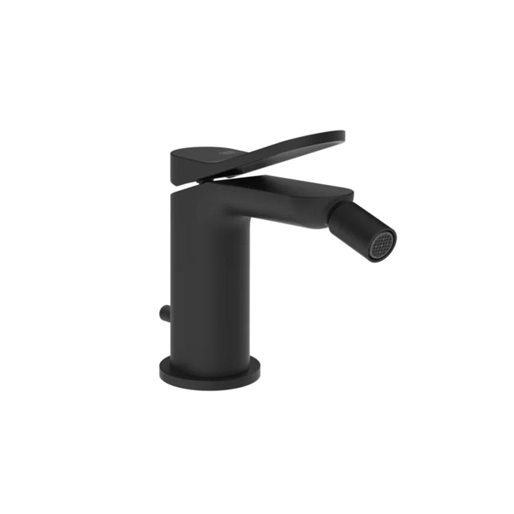 Gessi Bidetmischer, mit Ablauf und flexiblen Schläuchen, Schwarz matt MERAVIGLI 56007#299